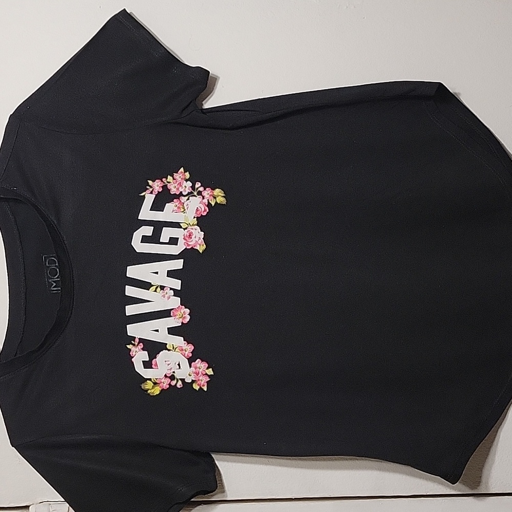 MODERN LUX GRAPHIC TEE "SAVAGE" ON FRONT SZ L